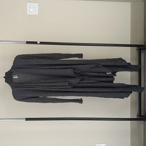 Marciano charcoal wool blend waterfall open cardigan